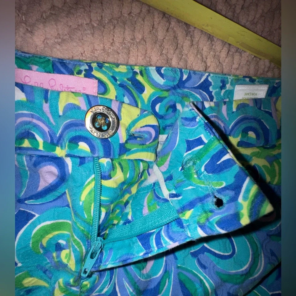 Lilly Pulitzer Sea Blue Lilly's Lagoon Kelli Pants size 4 - Picture 7 of 12